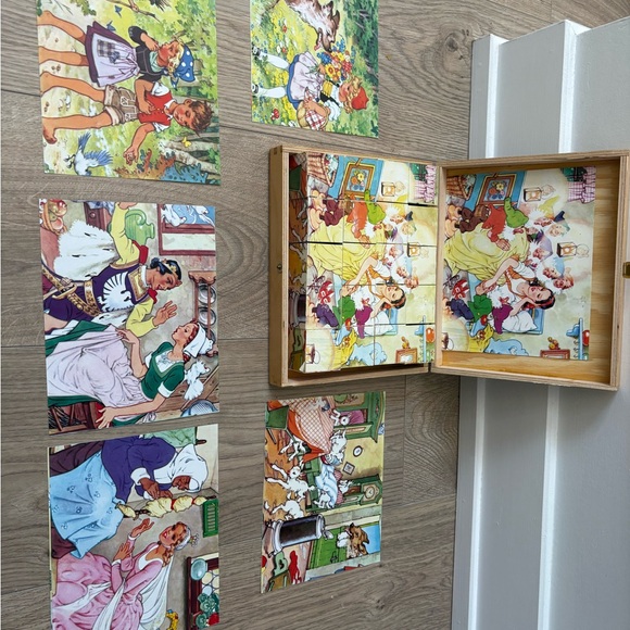 Vintage Eichhorn Fairy Tale Wooden Block Puzzle – Complete Set in Case - Picture 6 of 8